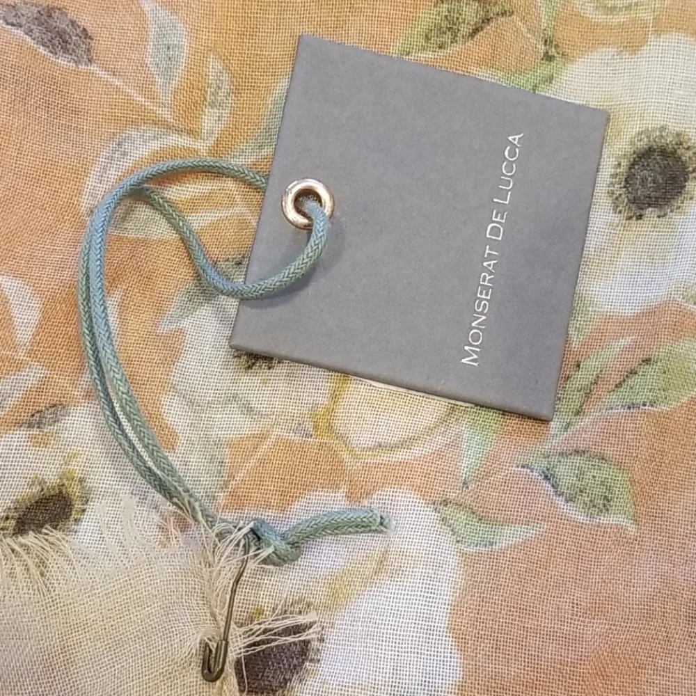 💕MONSERAT DE LUCCA💕 Floral Chiffon Scarf